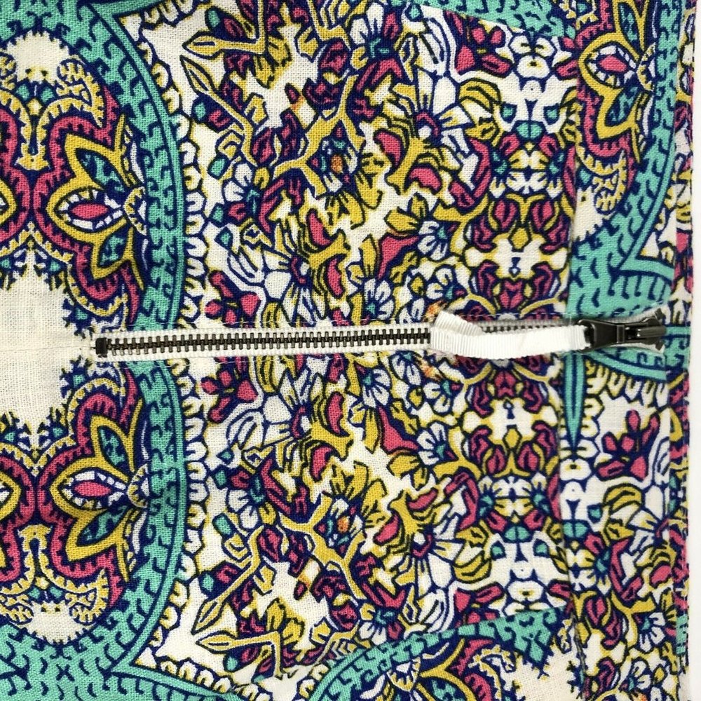 Maeve Anthropologie Linen Blend Motif Skirt - Picture 6 of 7